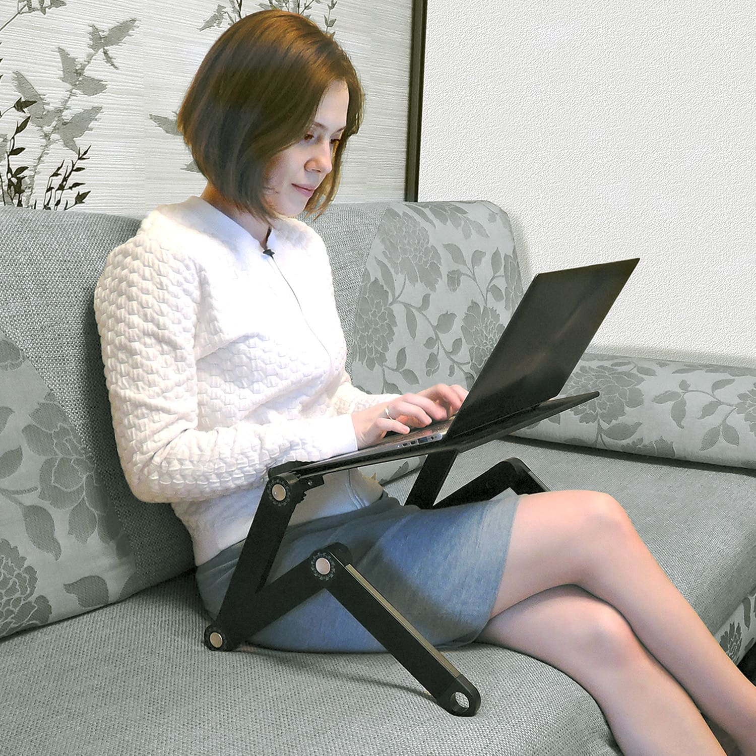 Laptoptisch, Laptop Tisch Couch, Laptoptisch Klappbar, Laptoptisch Höhenverstellbar Klappbar, Laptoptisch für Sessel
