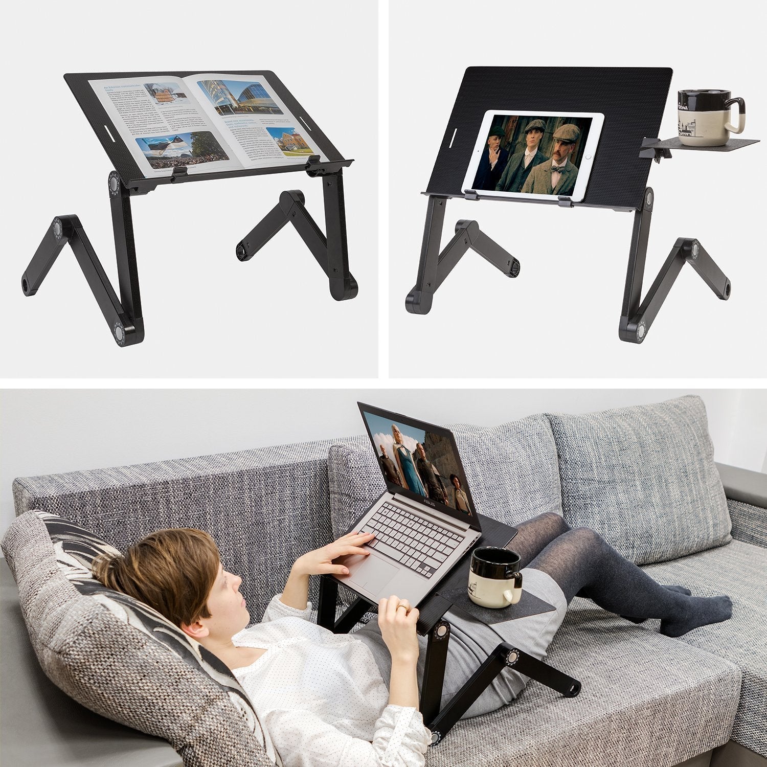 Beistelltisch Bett, Laptoptisch Bett, Bett Beistelltisch, Beistelltisch für Bett, Klapptisch Bett