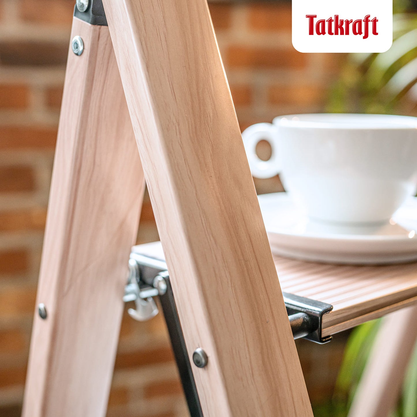 Trittleiter, Stehleiter mit podest, stehleiter 3 stufen, stehleiter, holzleiter - Tatkraft Up