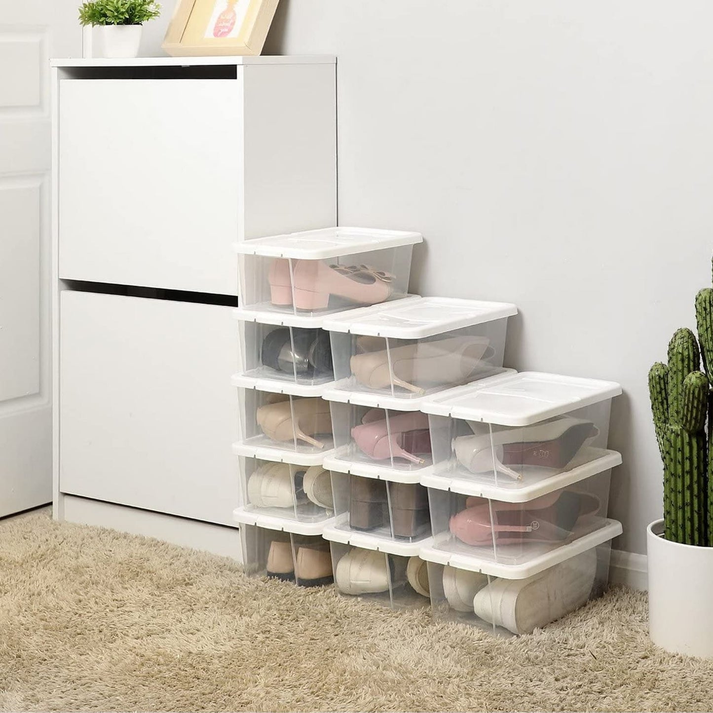 schuhboxen, schuhboxen stapelbar