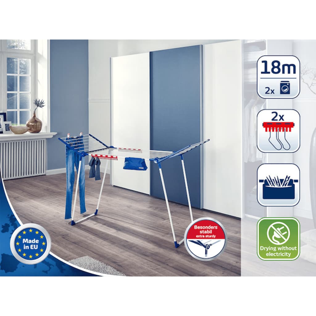 Wäscheständer, Leifheit Wäscheständer, Flügelwäscheständer, Wäschetrockner Ständer, Leifheit, Pegasus 180 Solid Plus, 4