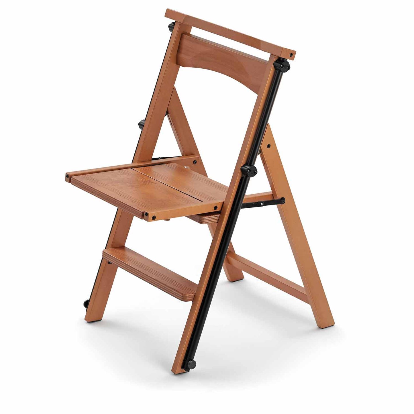 Leiter, Trittleiter, Trittleiter 4 stufen, Trittleiter Holz, umwandelbarer Stuhl, mit Sicherheitssystem, ELETTA, 5