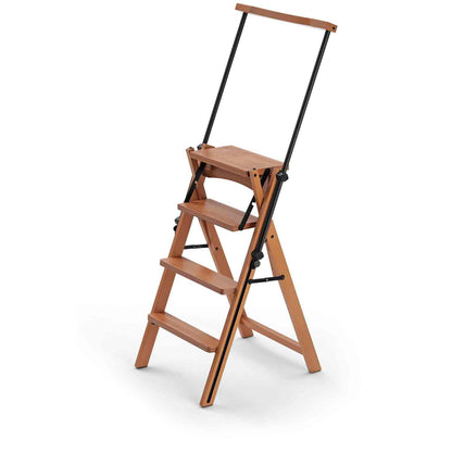Leiter, Trittleiter, Trittleiter 4 stufen, Trittleiter Holz, umwandelbarer Stuhl, mit Sicherheitssystem, ELETTA, 1