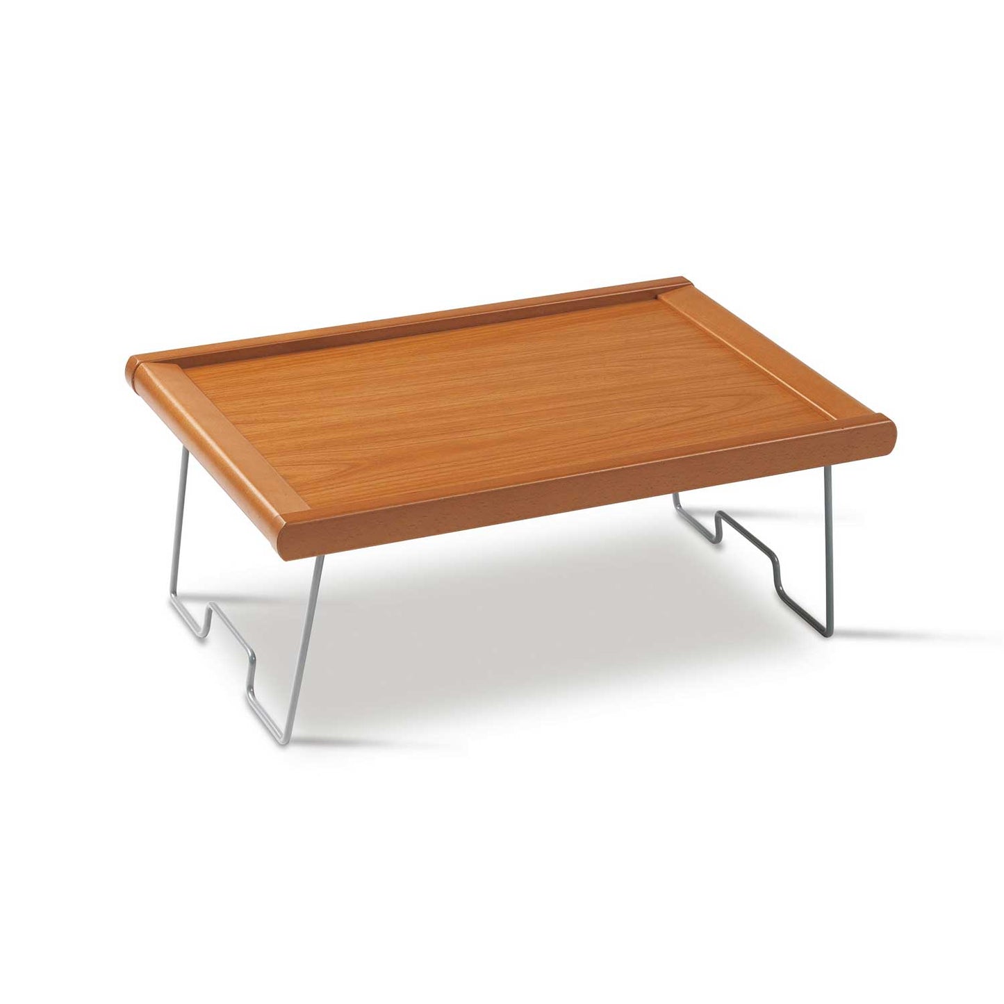Servierplatte MELFO, Bettablage, Platte laminiert, Gestell Buche massiv - Farbe Kirsche, ARIT, 1