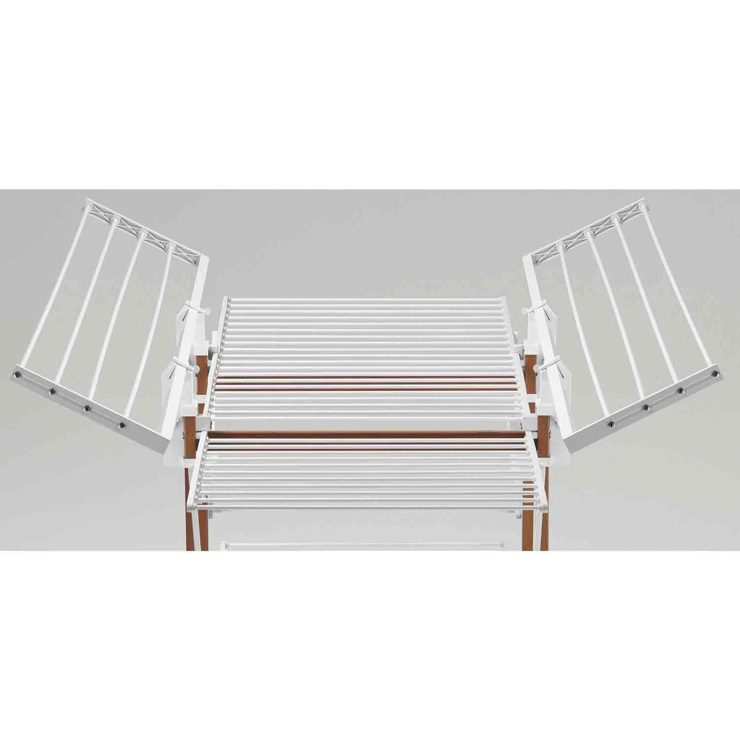 Trocknungsgestell PELLIKANO, Bleche optional, 6,5 mt Wäscheleine, Kombination mit 600 - 602 - 606 - 999. - Farbe weiß, 2