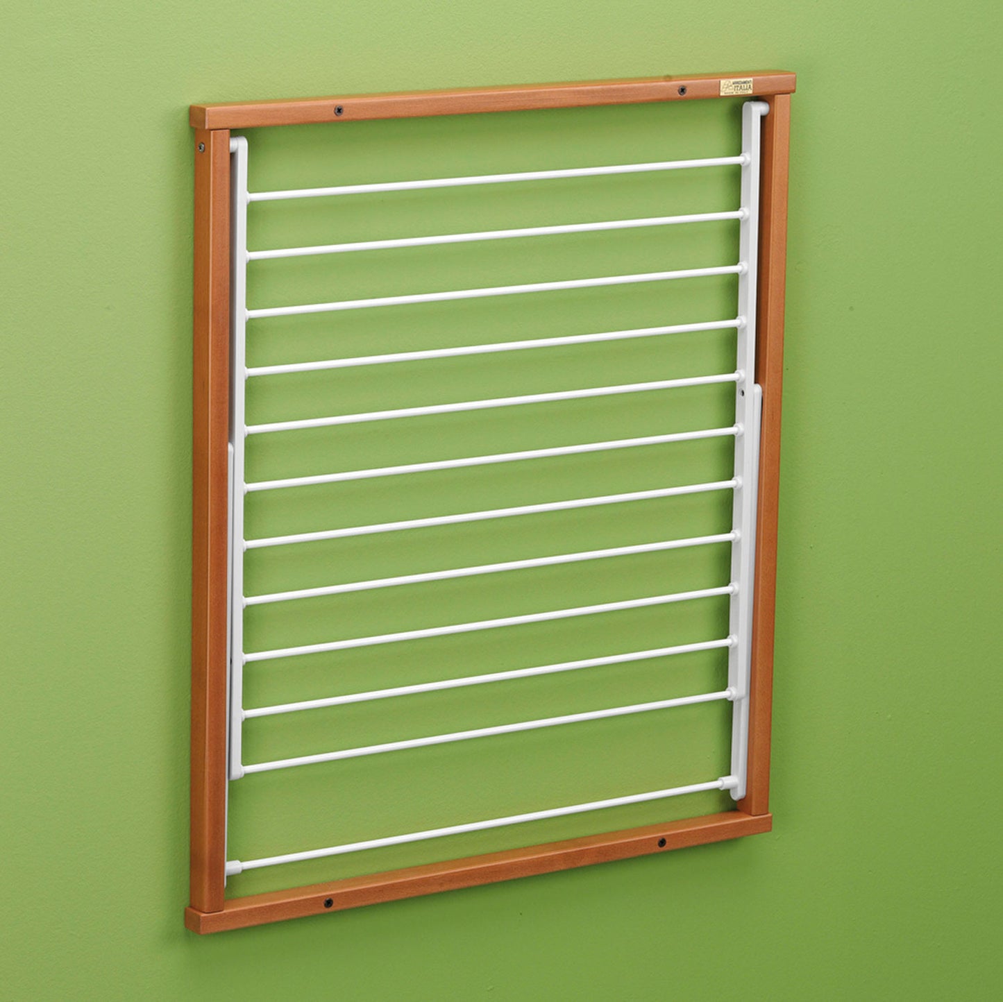 Wäscheständer wand, Wandwäschetrockner, Trockengestell für die Wand KLEDY, 6,5 Meter Wäscheleine, Farbe Kirschbaum, ARIT, 5