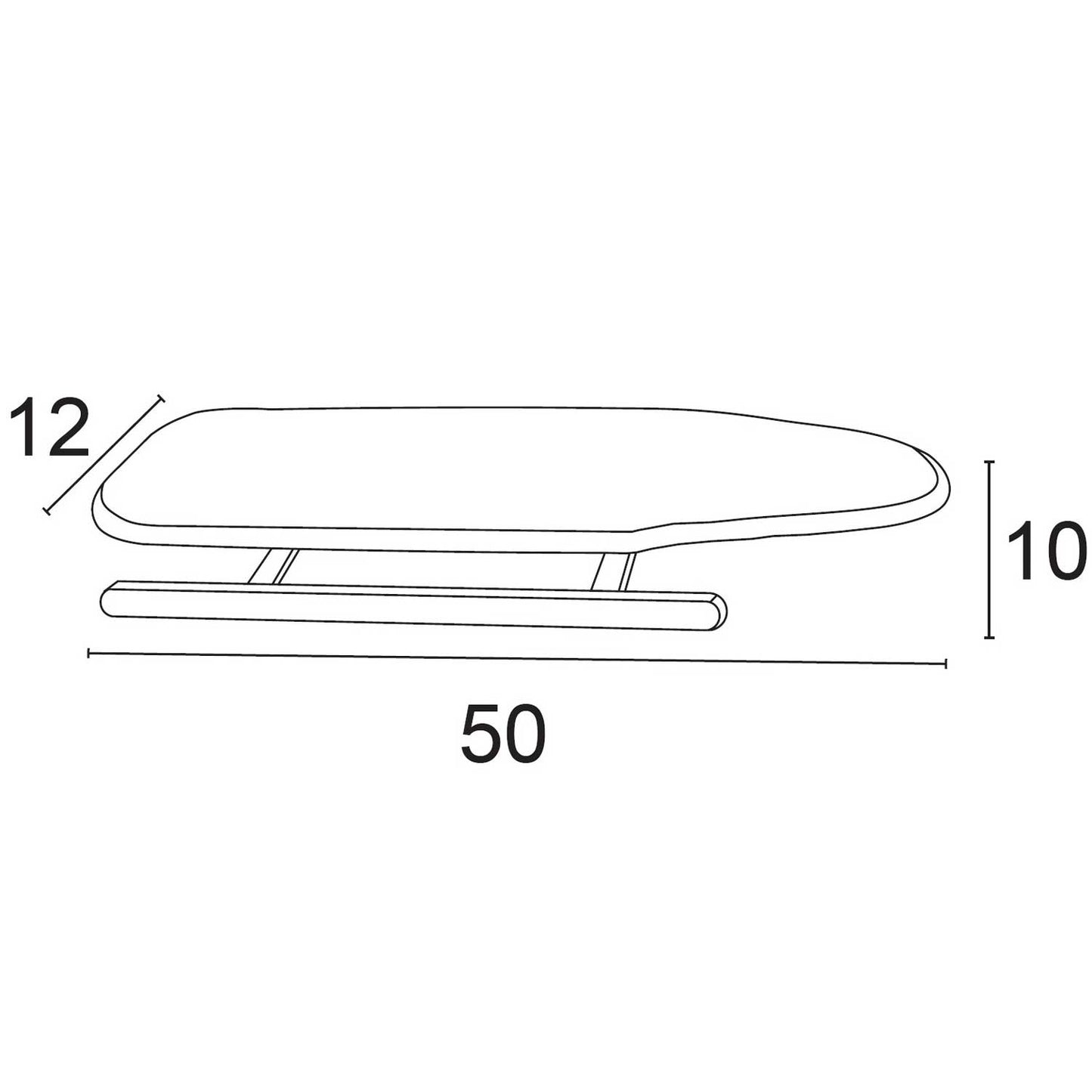 Bügeltisch BIRD, Ärmelbügeltisch, Arbeitsplatte 51 x 12 cm - Farbe Kirsche, 2