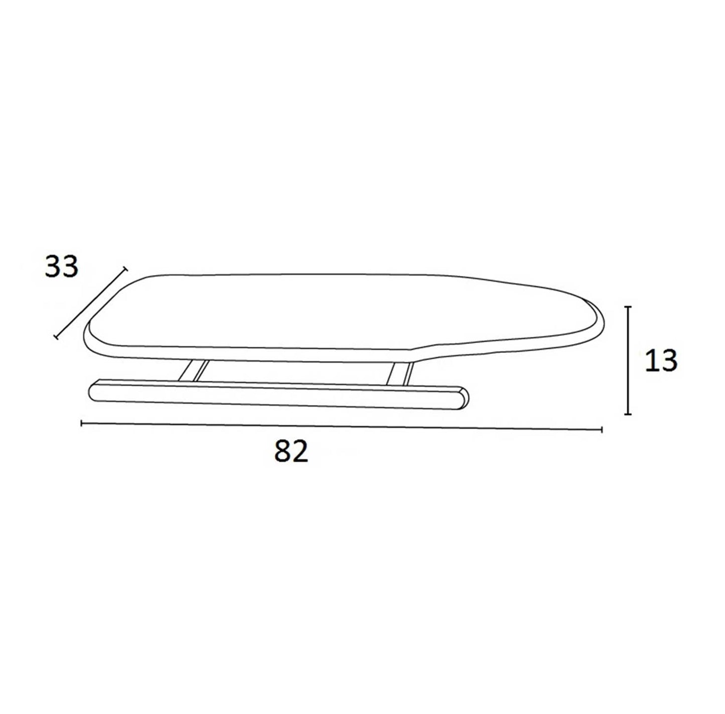 Bügeltisch STIROSVELTO, Tischbügeltisch, klappbar, Arbeitsfläche 85 x 32 cm - Farbe Kirsche, 3