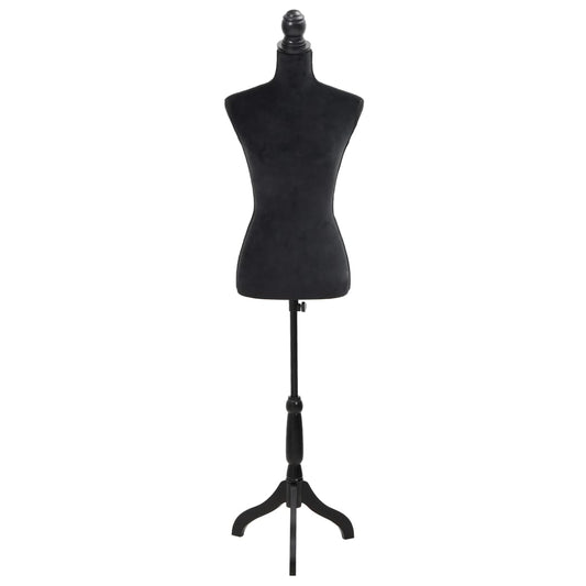 Damenbüste Schneiderpuppe Büste Torso Angezogen Mannequin Schwarz, vidaXL, 2