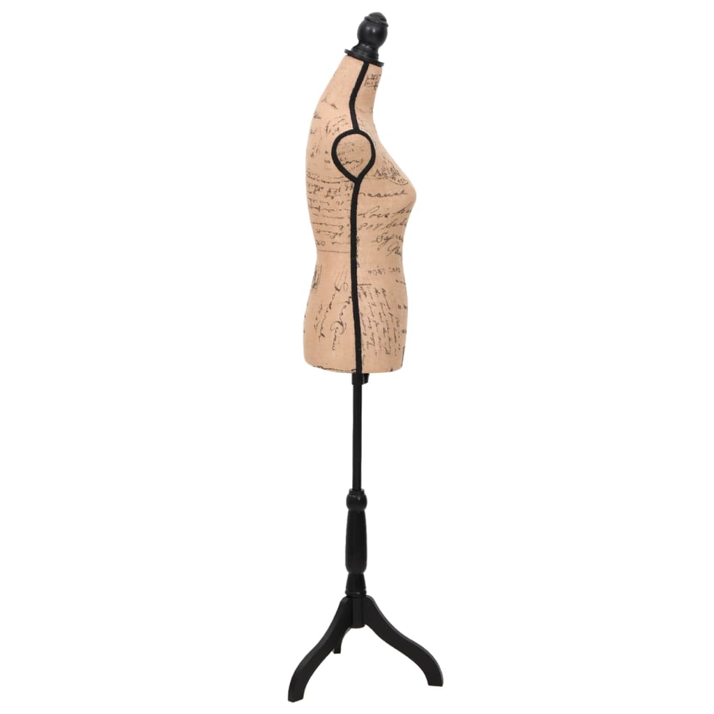 Damenbüste Schneiderpuppe Büste Torso Angezogen Mannequin Jute, vidaXL, 3