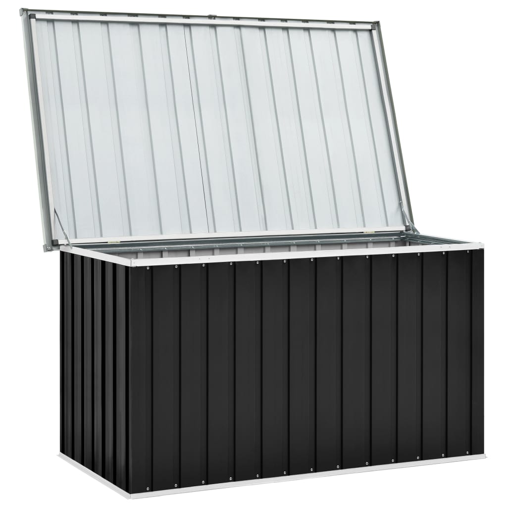 vidaXL - Gartenbox Metall, Gartenbox xxl, 149x99x93 cm, Werkzeugkasten, Aufbewahrungsbox garten, Gartentruhe, Verzinktem Stahl, Anthrazit