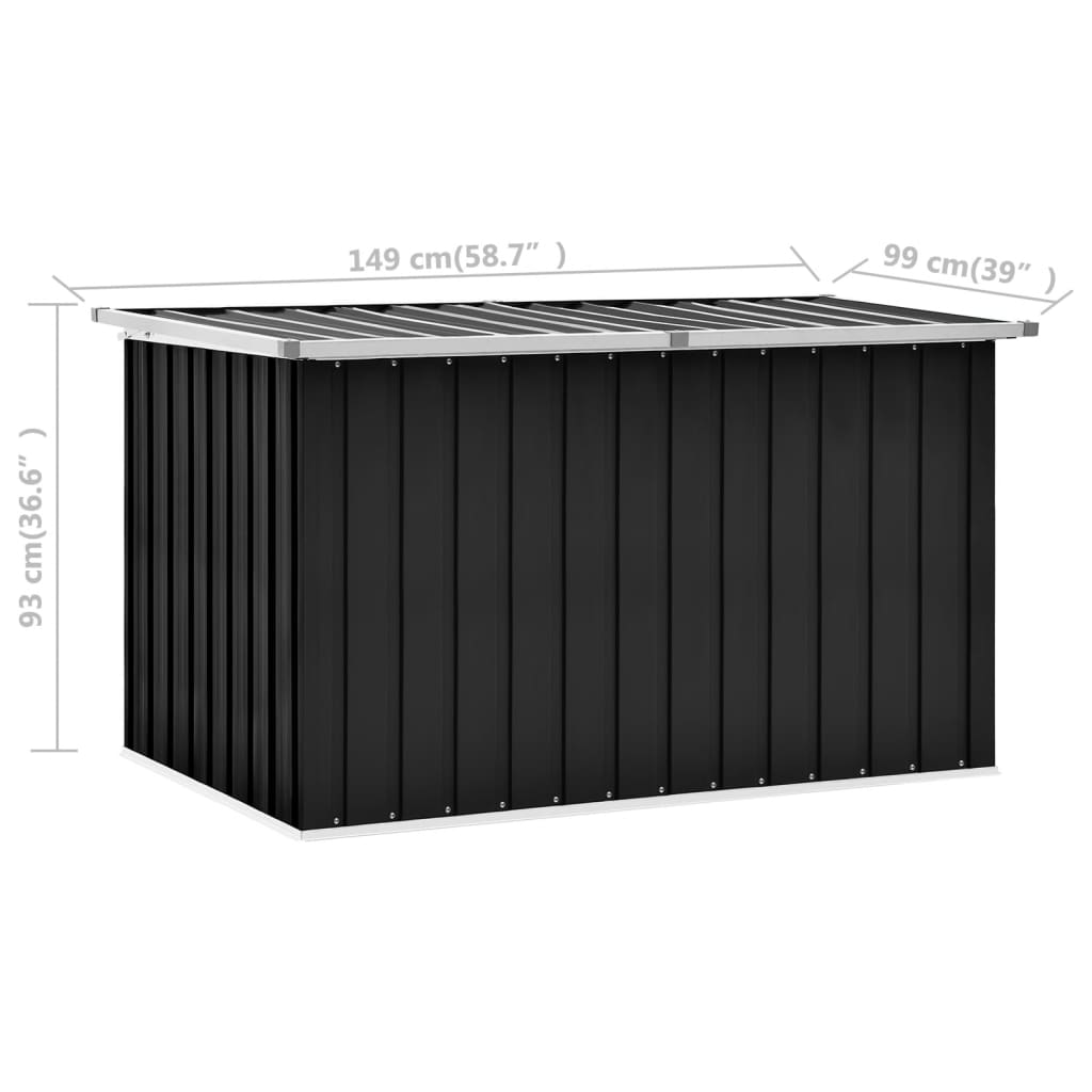 vidaXL Gartenbox Anthrazit 149x99x93 cm