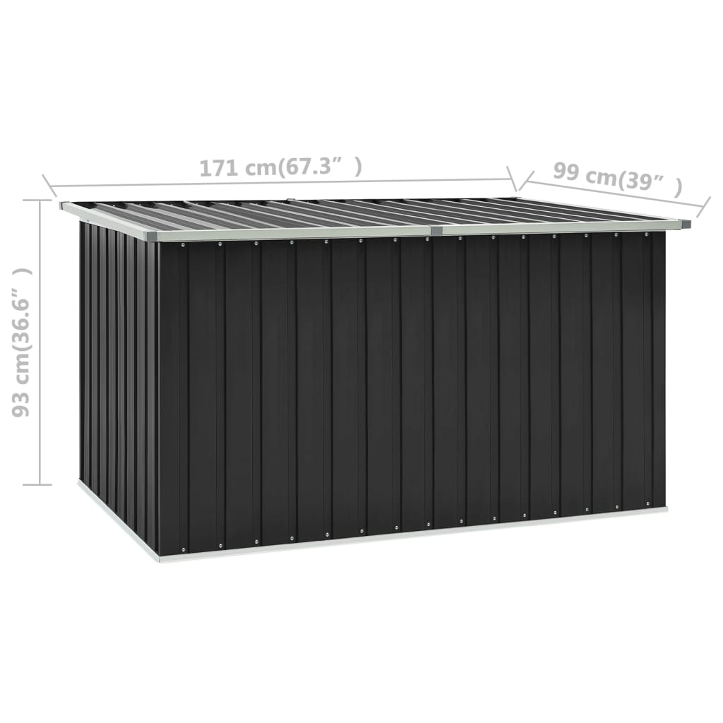 vidaXL Gartenbox Anthrazit 171x99x93 cm