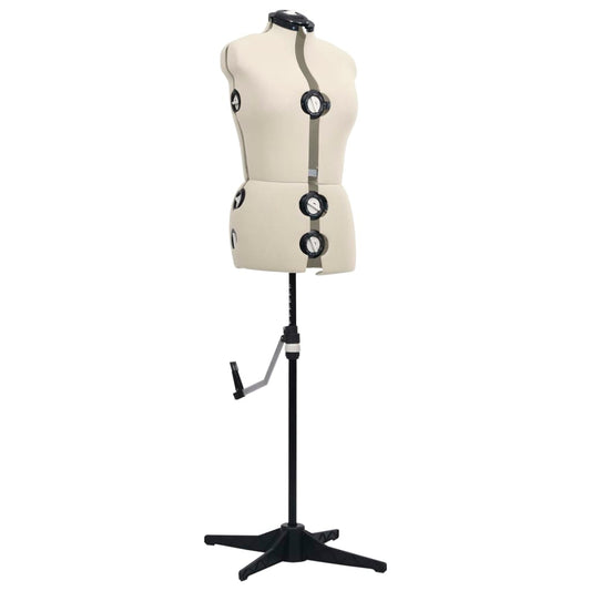 Schneiderpuppe Verstellbar Weiblich Creme M Größe 40-46, vidaXL, 2