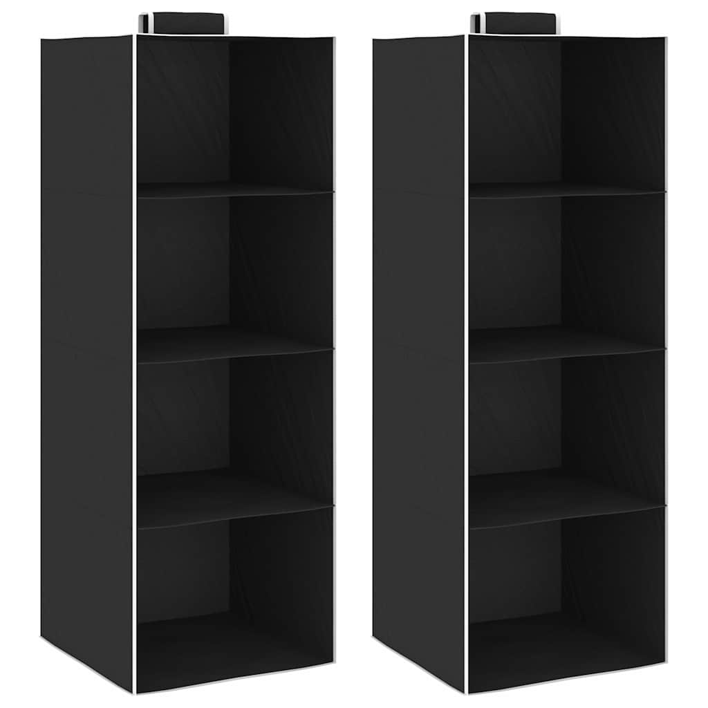 Hängeaufbewahrung für Schränke 2 Stk. mit 4 Fächern Stoff, vidaXL, 1
