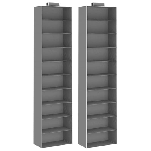 Hängeaufbewahrung für Schränke 2 Stk. mit 10 Fächern Stoff, vidaXL, 1