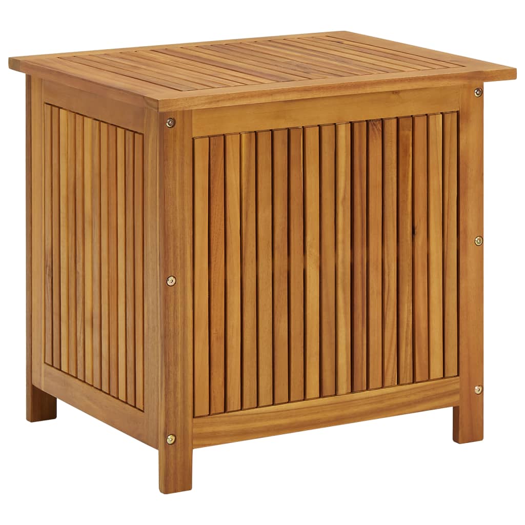 vidaXL - Gartenbox, 60x50x58 cm, Gartenschrank Holz, Gartentruhe, Sitzbank mit Stauraum, Garten Aufbewahrungsbox, Akazien-Massivholz mit Ölfinish