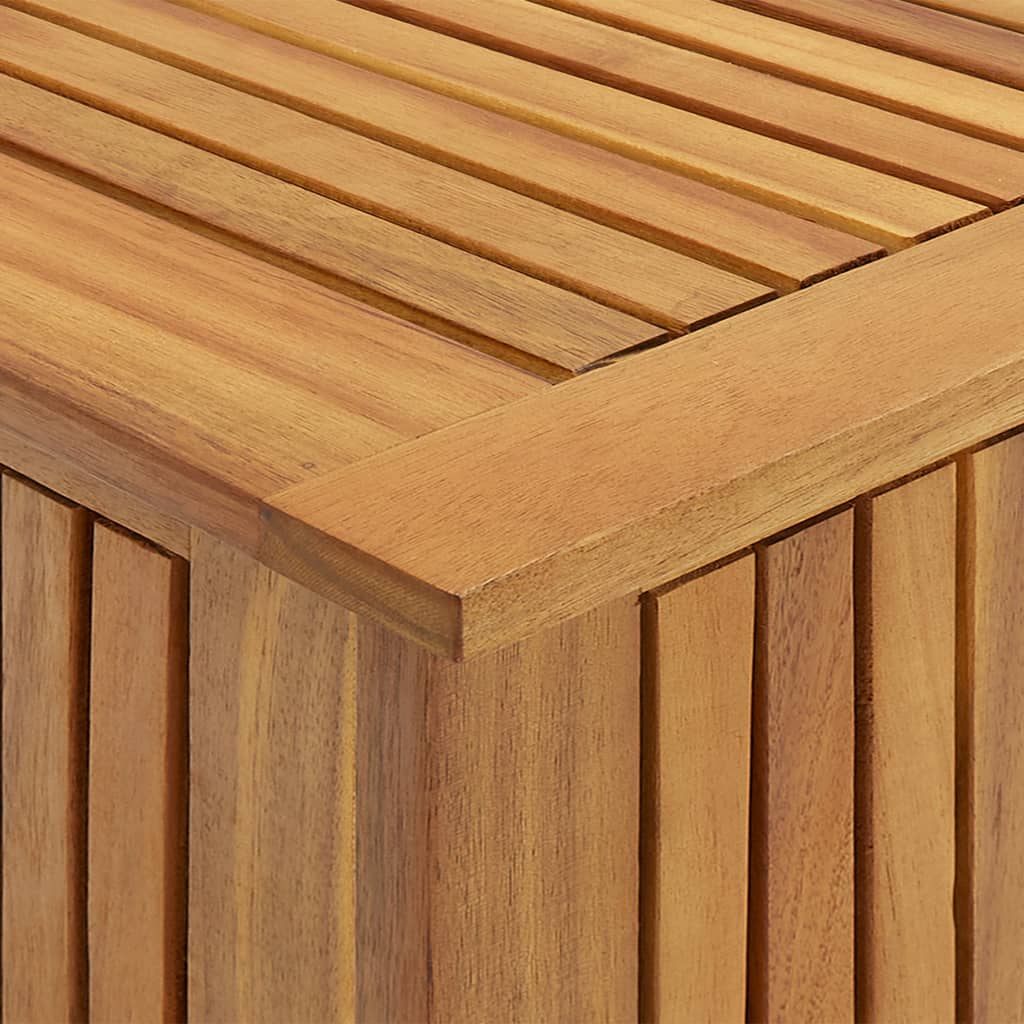vidaXL - Gartenbox, 60x50x58 cm, Gartenschrank Holz, Gartentruhe, Sitzbank mit Stauraum, Garten Aufbewahrungsbox, Akazien-Massivholz mit Ölfinish