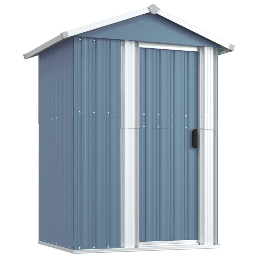 Geräteschuppen, Gerätehaus, Gartenschrank Wetterfest, Gerätehaus metall, Outdoor schrank, Verzinkter Stahl, Grau, vidaXL, 8