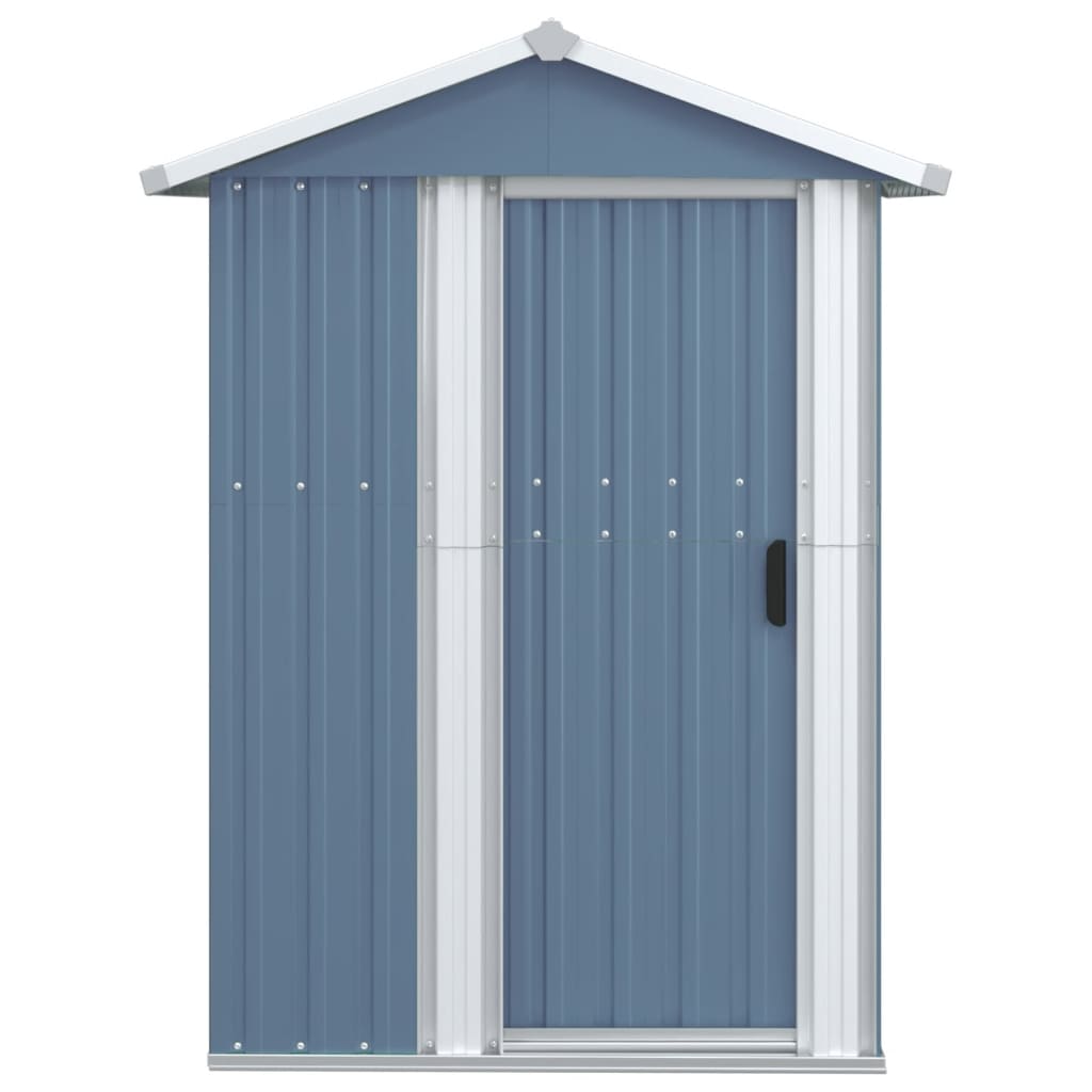 Geräteschuppen, Gerätehaus, Gartenschrank Wetterfest, Gerätehaus metall, Outdoor schrank, Verzinkter Stahl, Grau, vidaXL, 3