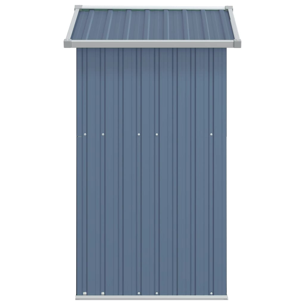 Geräteschuppen, Gerätehaus, Gartenschrank Wetterfest, Gerätehaus metall, Outdoor schrank, Verzinkter Stahl, Grau, vidaXL, 4