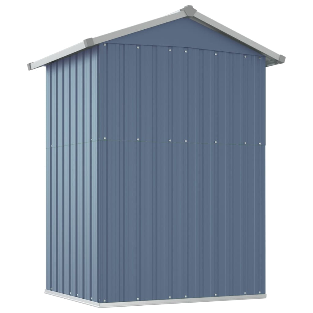 Geräteschuppen, Gerätehaus, Gartenschrank Wetterfest, Gerätehaus metall, Outdoor schrank, Verzinkter Stahl, Grau, vidaXL, 6