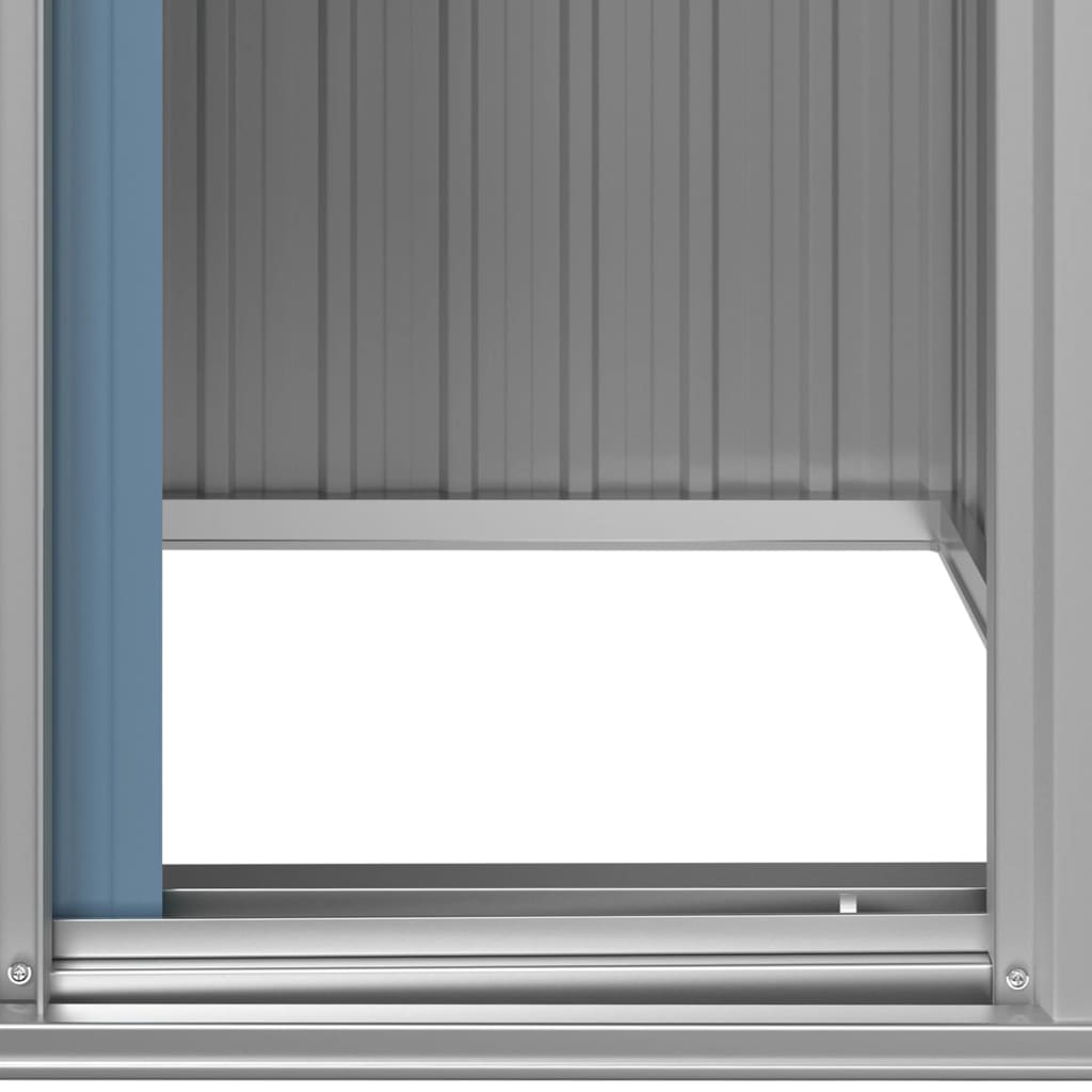 Geräteschuppen, Gerätehaus, Gartenschrank Wetterfest, Gerätehaus metall, Outdoor schrank, Verzinkter Stahl, Grau, vidaXL, 5