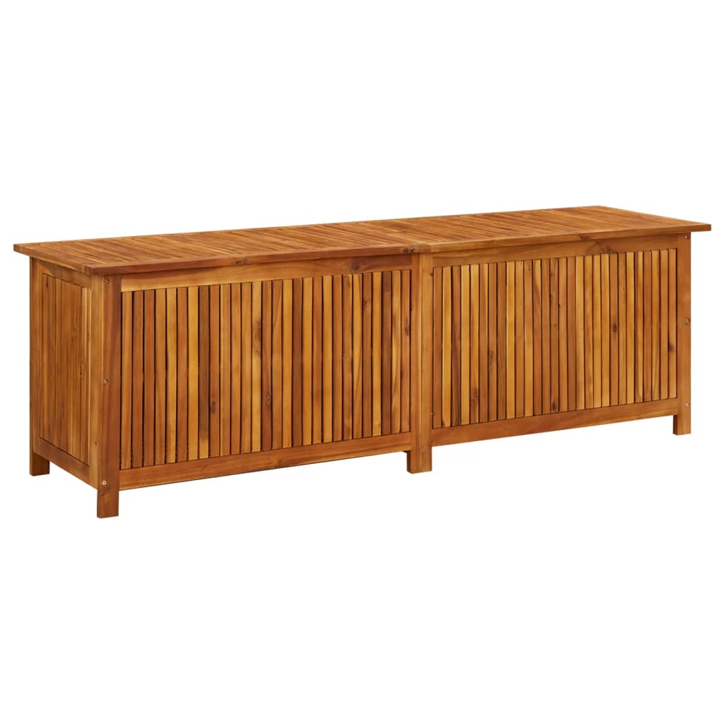 vidaXL – Garten-Aufbewahrungsbox aus massivem Akazienholz, 175 × 50 × –