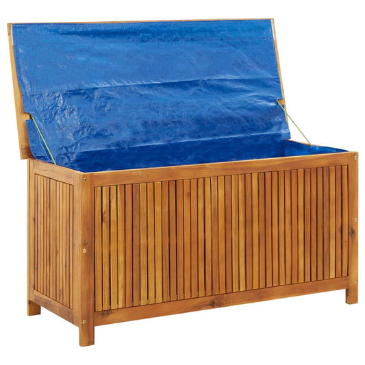 vidaXL - Gartenbox, 113x50x58 cm, Gartenschrank Holz, Gartentruhe, Sitzbank mit Stauraum, Garten Aufbewahrungsbox, Langlebig, Massivholz Akazie