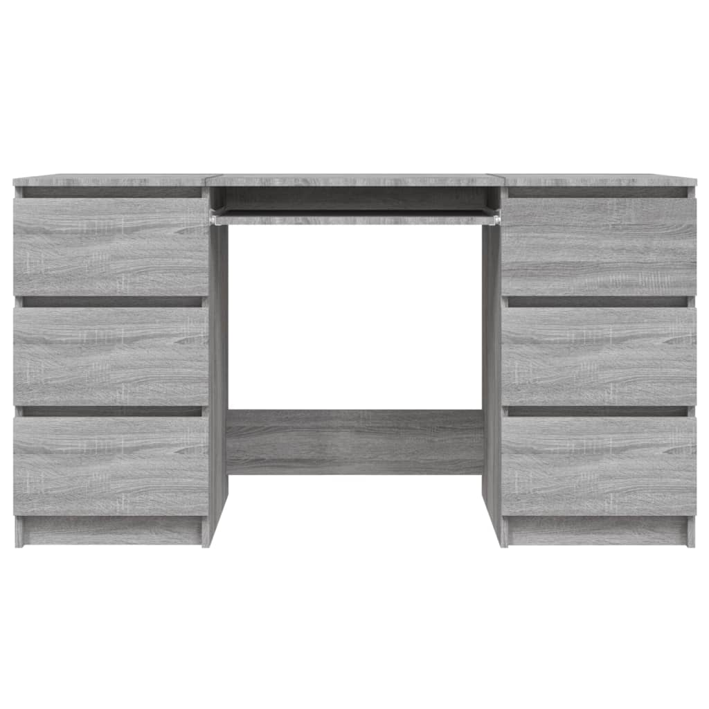 vidaXL - Schreibtisch Grau Sonoma 140x50x77 cm Holzwerkstoff