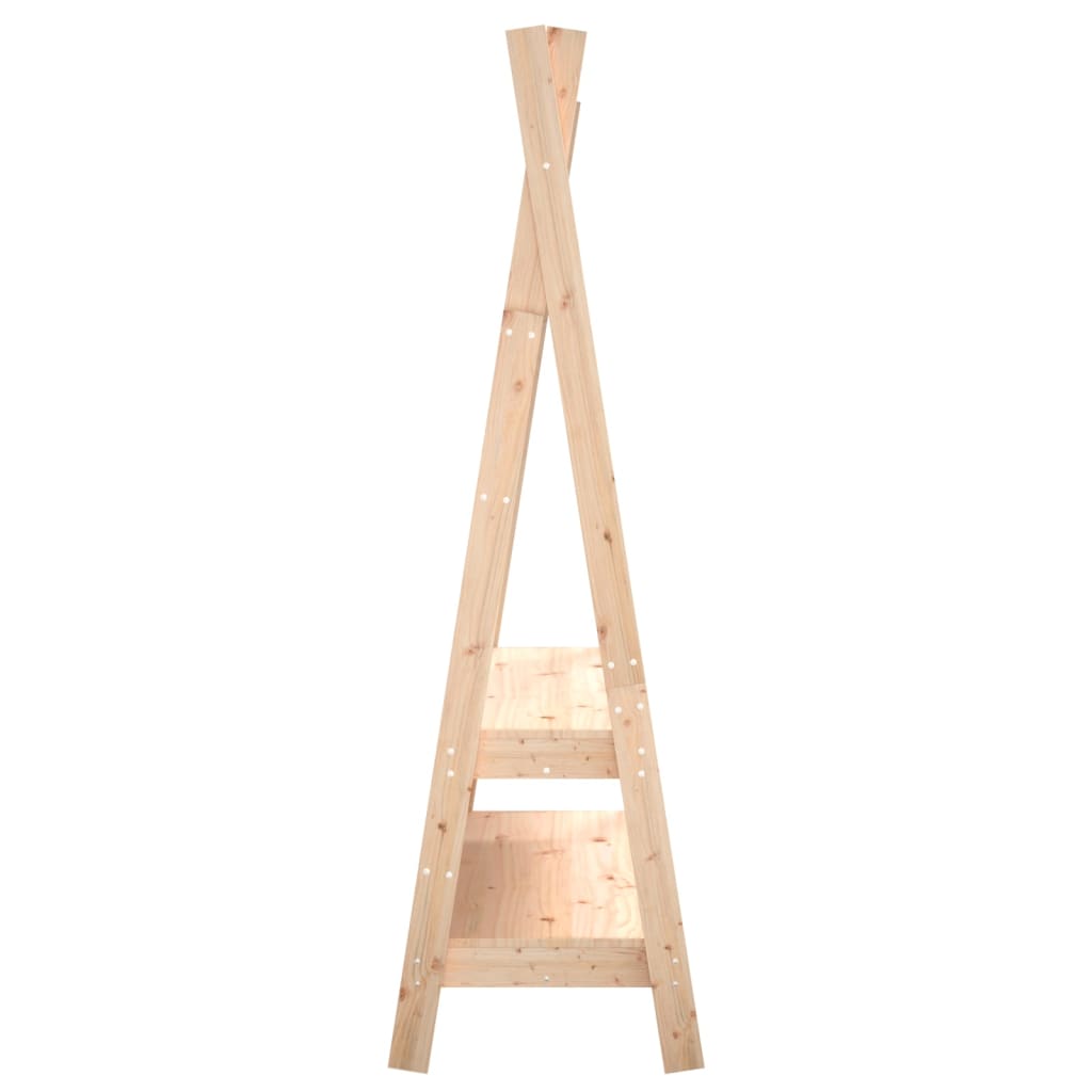 Kleiderständer Holz, Kleiderständer mit ablage, 100x45,5x150 cm, Kleiderständer Stabil, Massivholz Kiefer, Leichter Aufbau, Natürliche farbe, vidaXL, 5