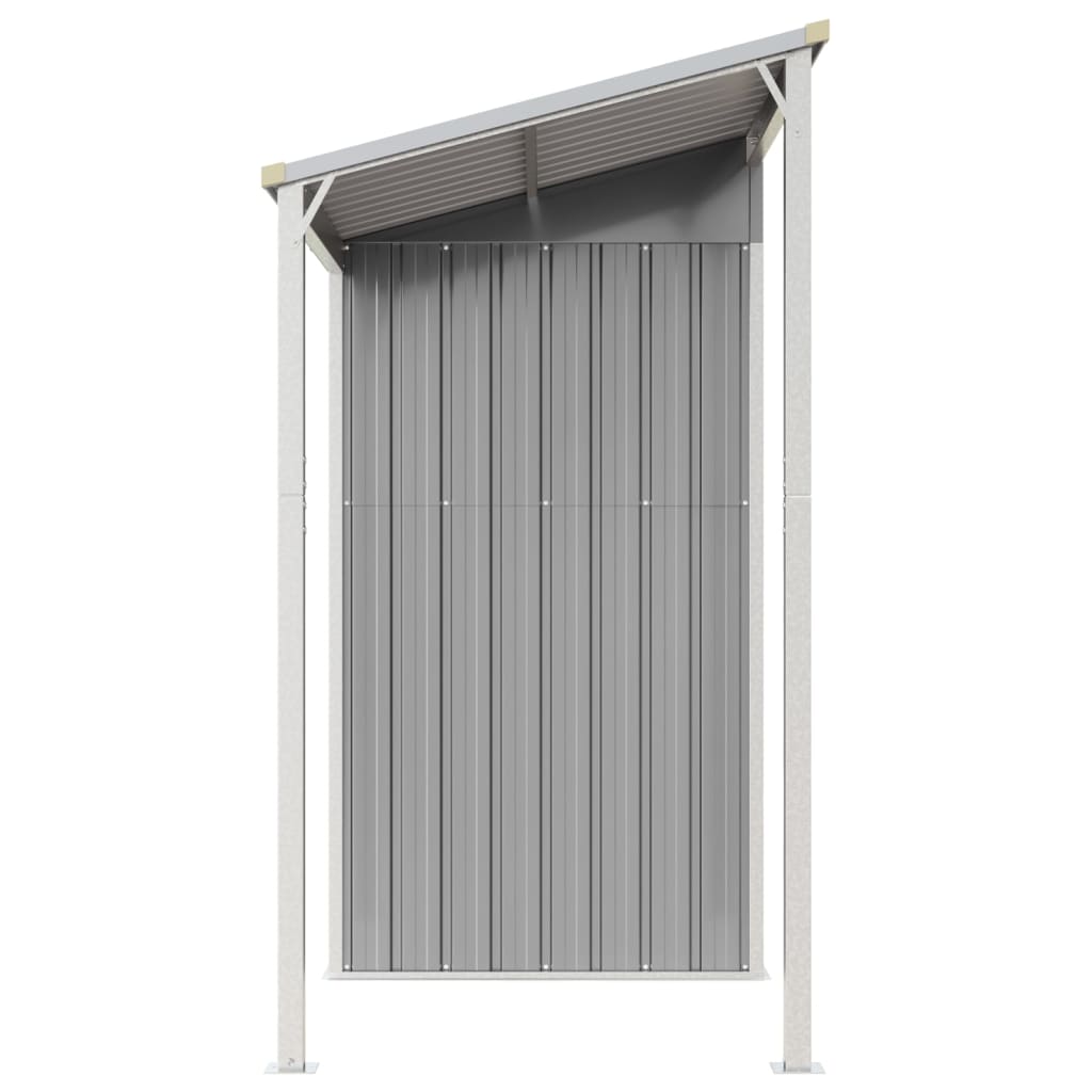 Geräteschuppen, Gartenschrank Wetterfest, Gerätehaus metall, Gartenhaus mit Schleppdach, Outdoor schrank, Stahl, vidaXL, 5