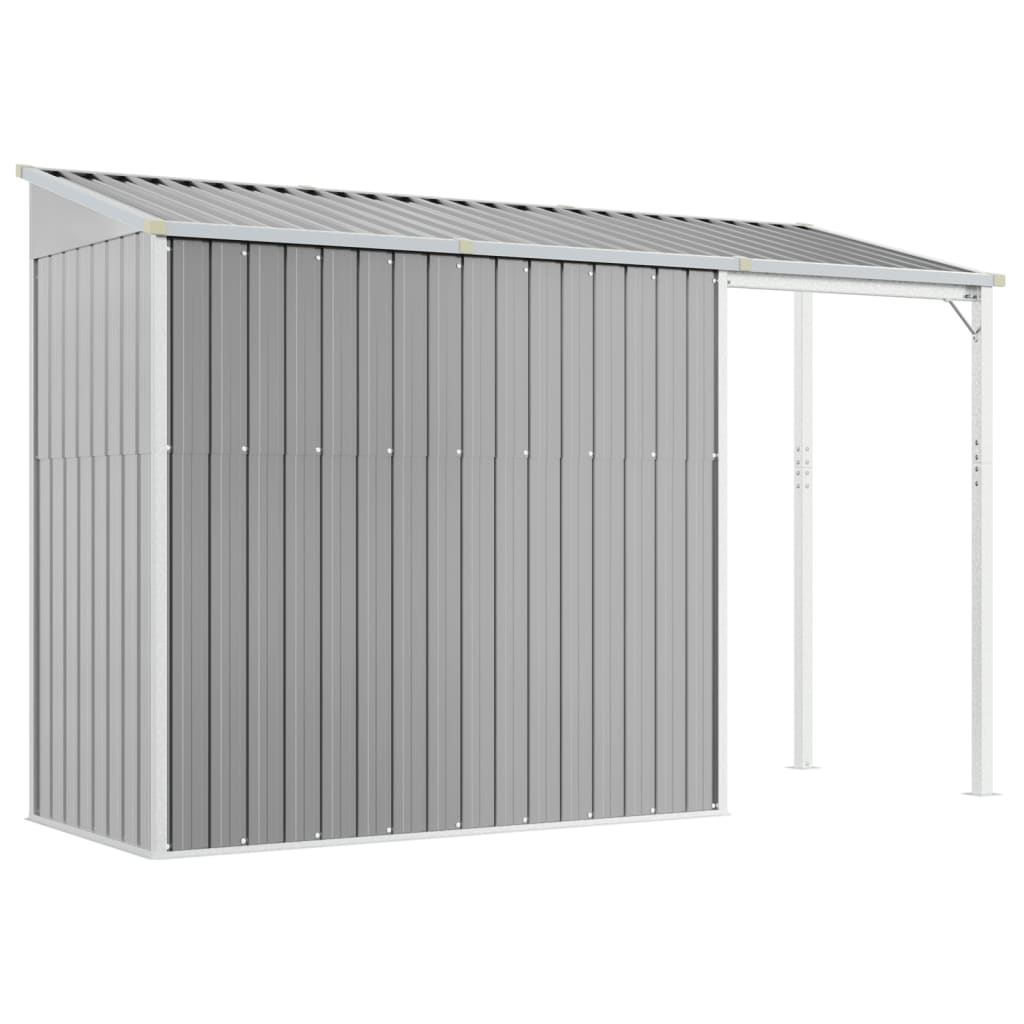 Geräteschuppen, Gartenschrank Wetterfest, Gerätehaus metall, Gartenhaus mit Schleppdach, Outdoor schrank, Stahl, vidaXL, 4