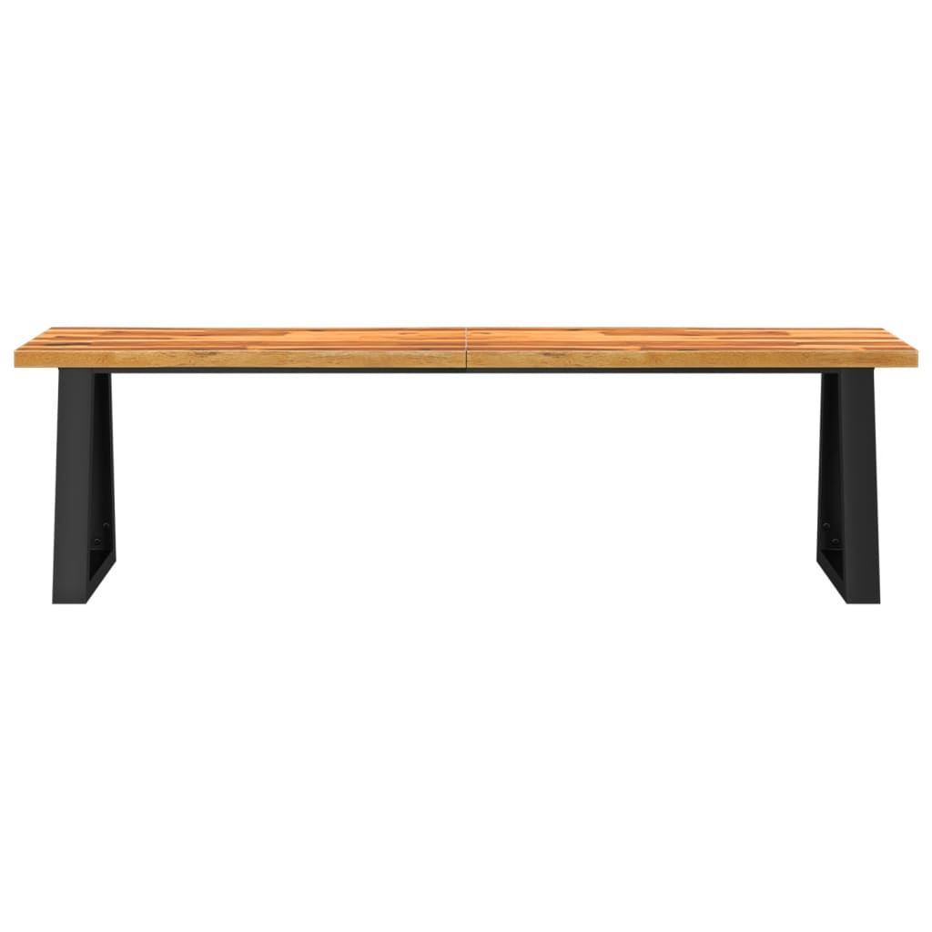 Sitzbank, Bank Baumkante, Bank zum Sitzen, 160 × 35 × 45 cm, Massivholz Akazie, vidaXL, 3