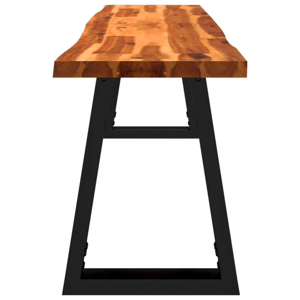 Sitzbank, Bank Baumkante, Bank zum Sitzen, 160 × 35 × 45 cm, Massivholz Akazie, vidaXL, 4