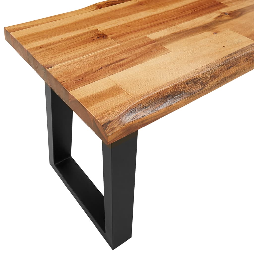 Sitzbank, Bank Baumkante, Bank zum Sitzen, 160 × 35 × 45 cm, Massivholz Akazie, vidaXL, 6