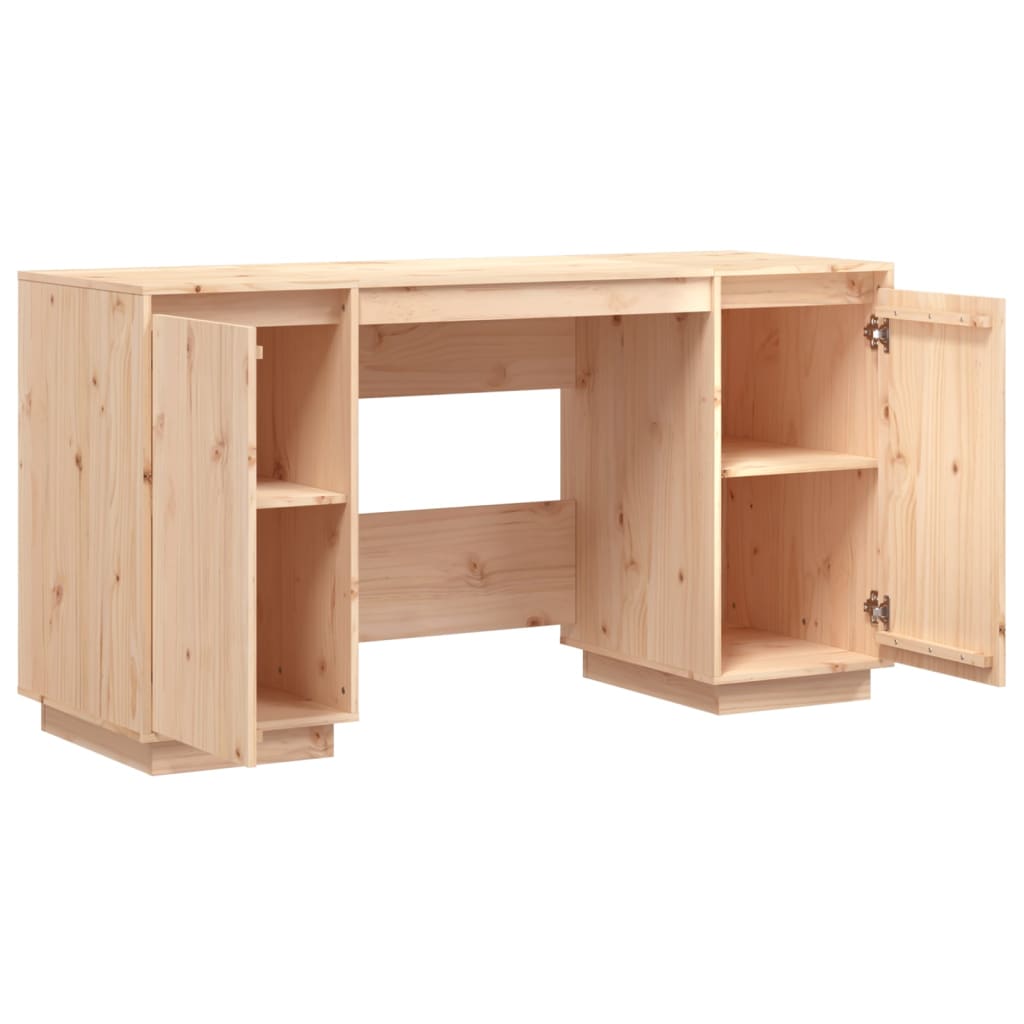vidaXL - Schreibtisch 140x50x75 cm Massivholz Kiefer