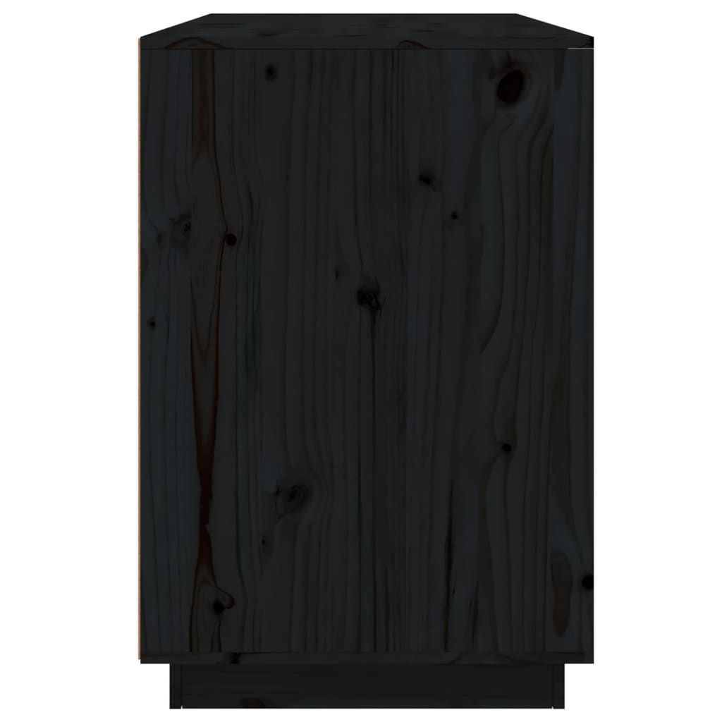 vidaXL - Schreibtisch Schwarz 140x50x75 cm Massivholz Kiefer