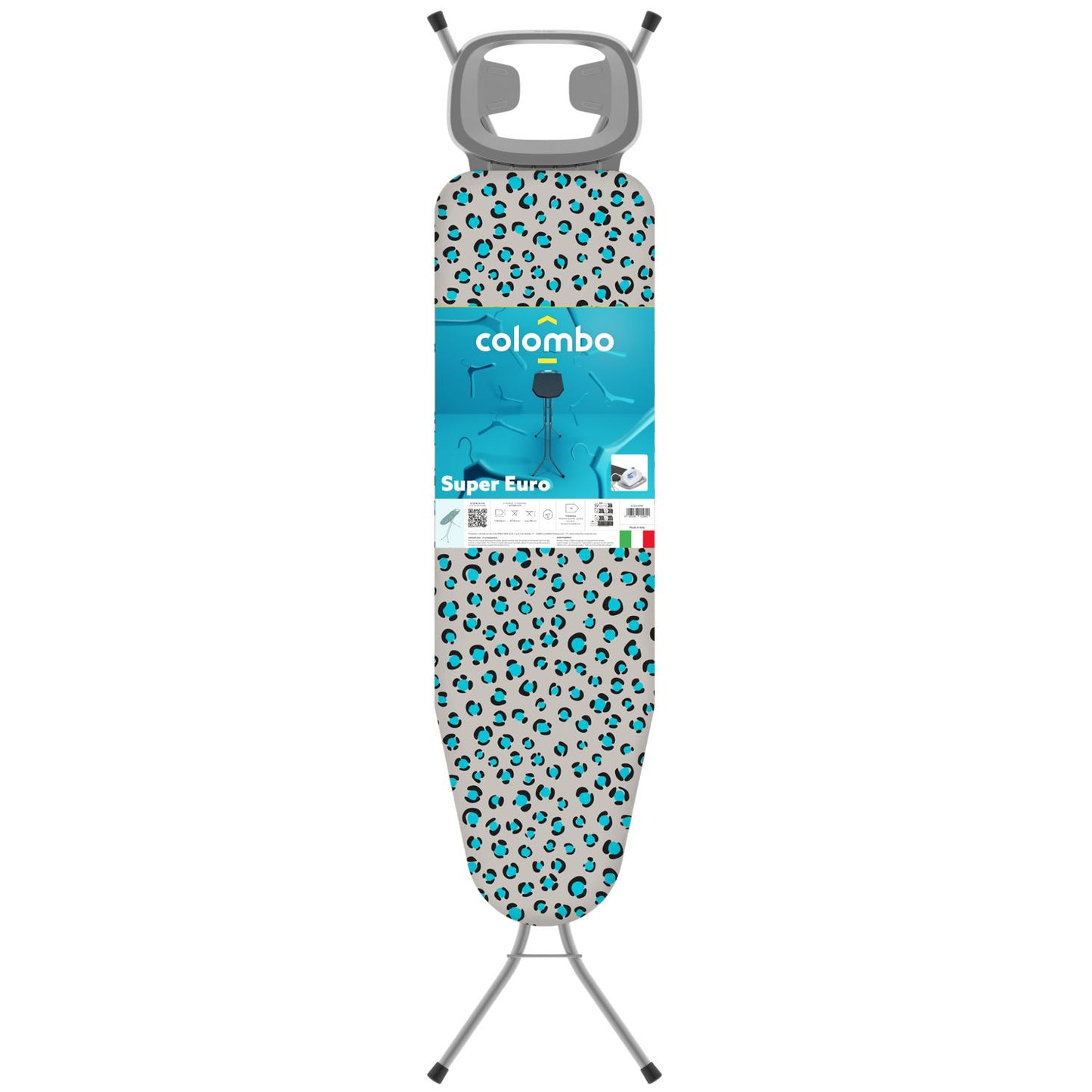 Bügelbrett, Bügeltisch, 110 x 32 cm, Höhenverstellbar in 4 Positionen bis 88 cm, leicht und einfach, Hergestellt in Italien, Colombo SUPER EURO, 3