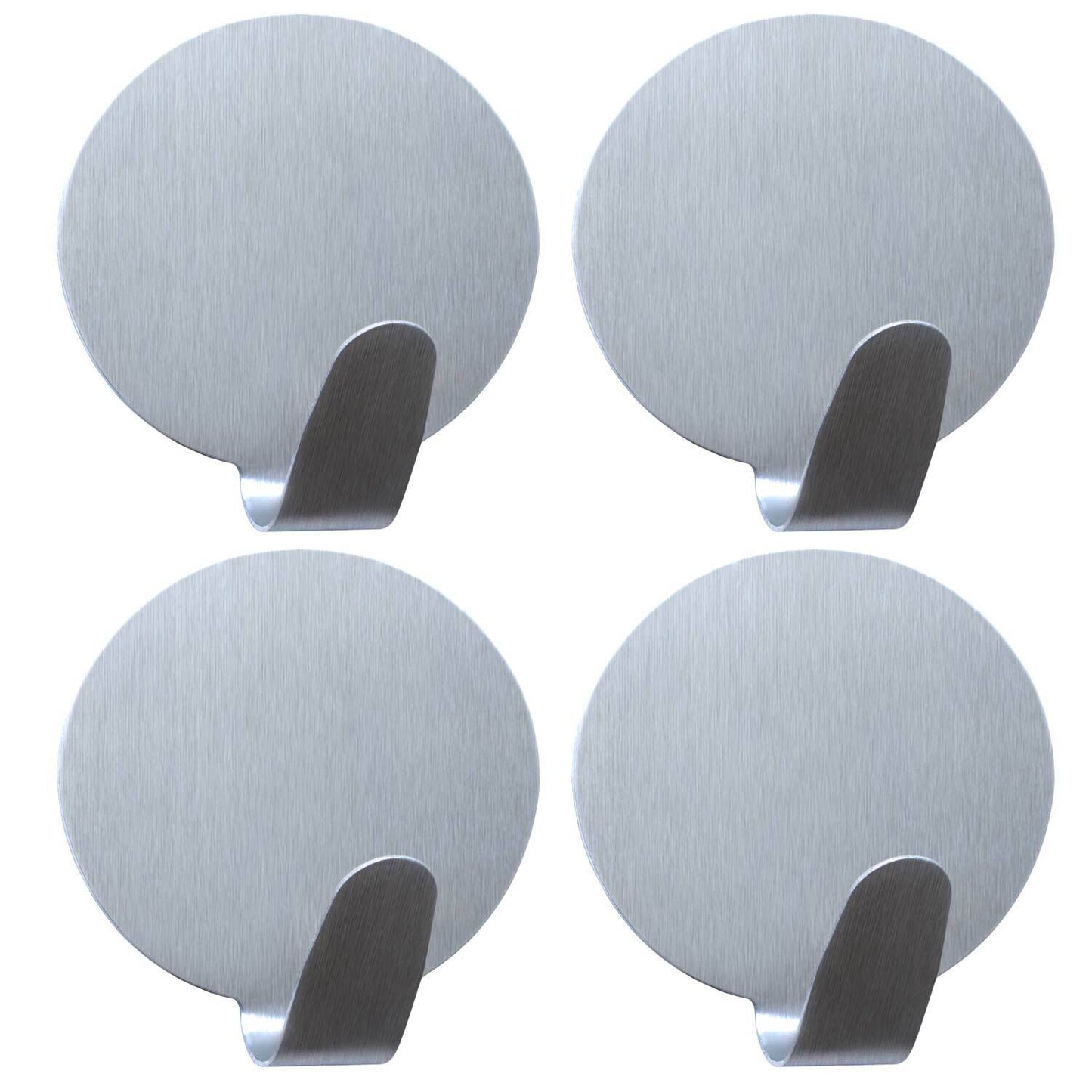 Handtuchhalter, Selbstklebenden Haken, Set mit 4, Silber - Tatkraft Band
