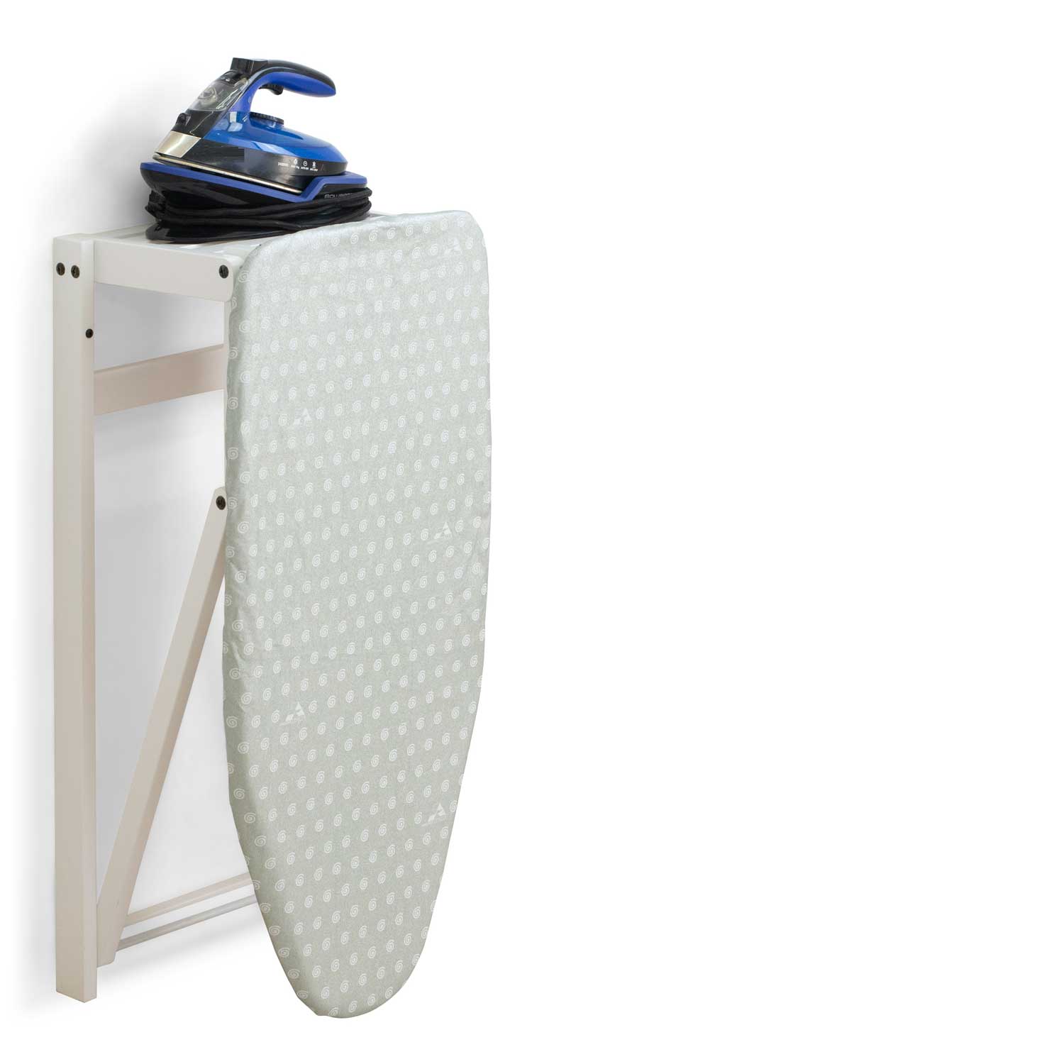 Bügelbrett, Bügelbrett Holz, Bügelbrett Wandmontage, Bügelbrett Klappbar, 86x38cm, Made in Italy, weiß, ARIT STIROJOLLY, 2