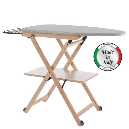 Bügeltisch, Bügelbrett Holz, Gestell aus massiver Buche, Bügelbrett Klappbar, Höhenverstellbar, Made in Italy, Stirocomodo, 3