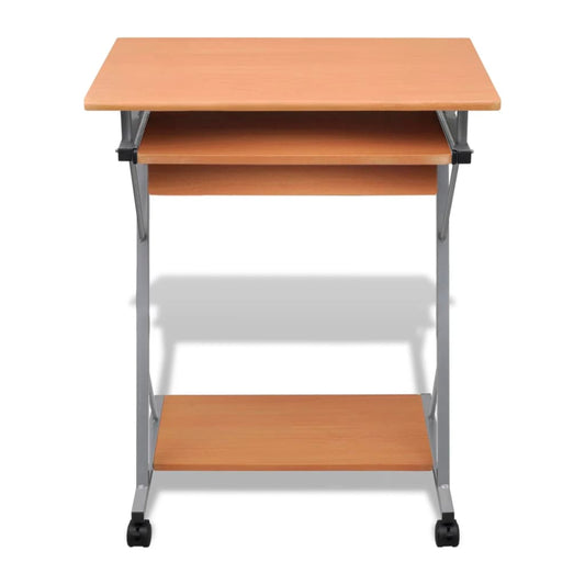 Bürotisch, Laptoptisch, Laptoptisch Höhenverstellbar, Stehpult, Laptoptisch mit Rollen, braun, vidaXL, 2