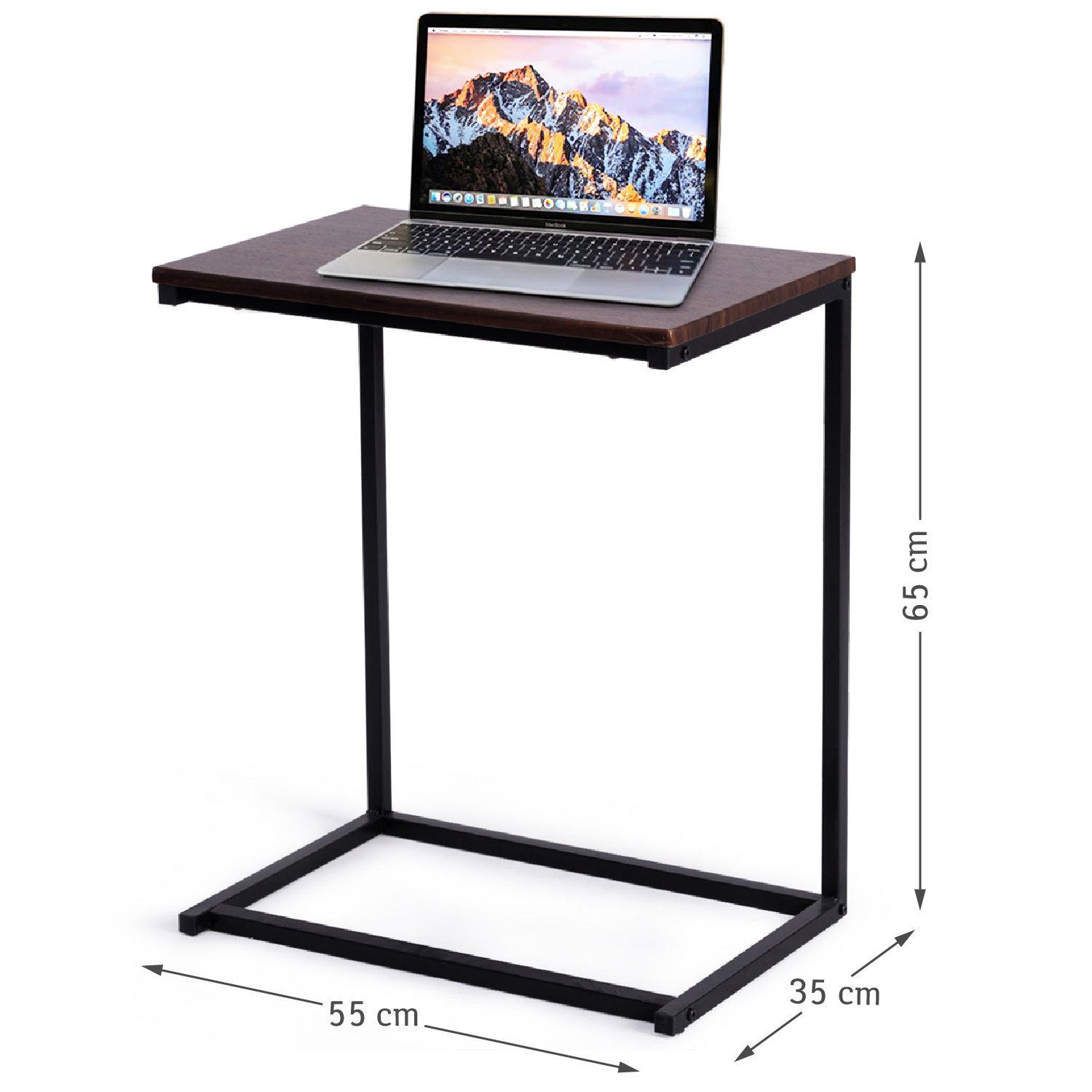 Beistelltisch, Laptoptisch, Schreibtisch Schmal, Laptoptisch Bett, Sofa, Costway, 3