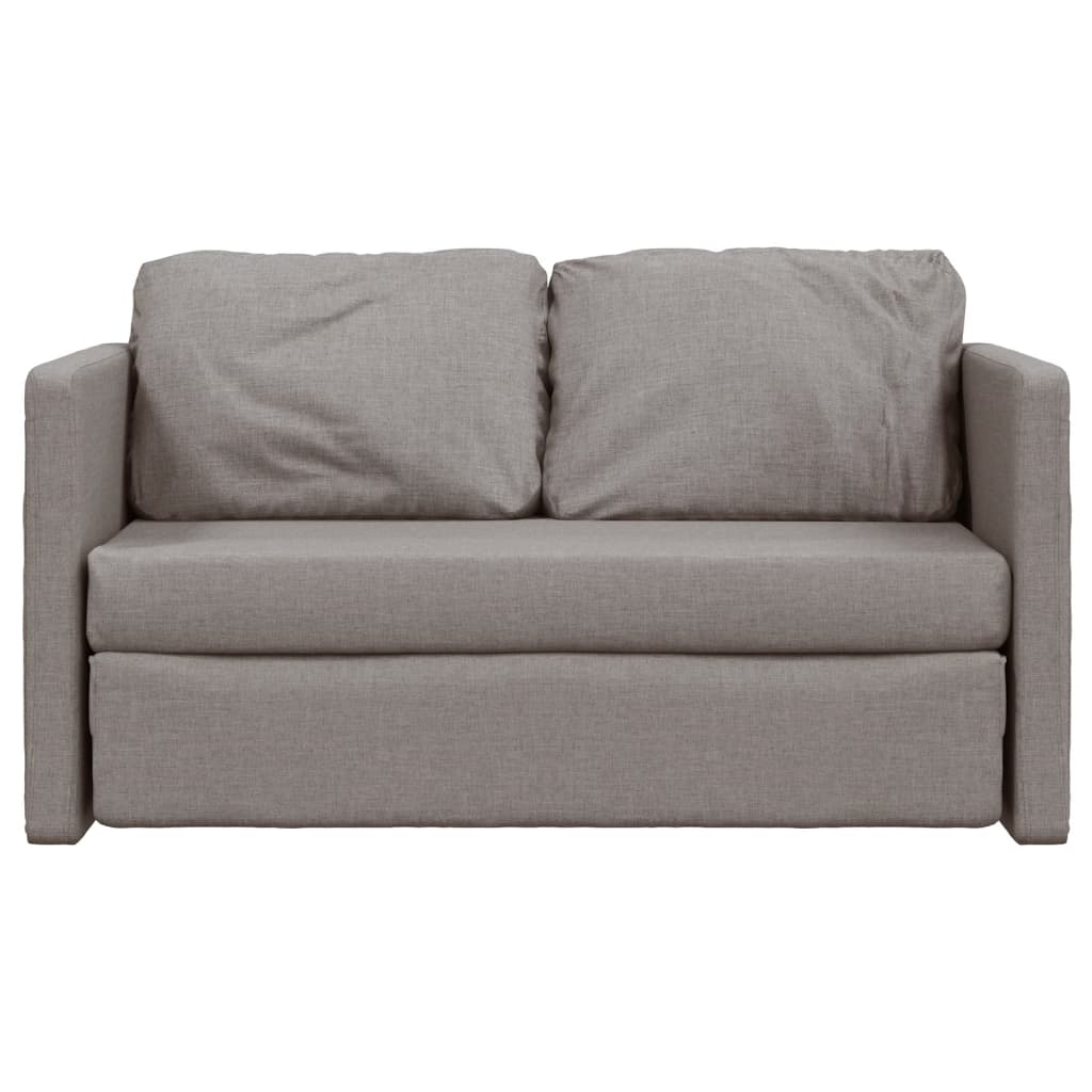 Bodensofa, Boden Sofa, Bodencouch, Bodensofa mit Schlaffunktion, Bodensofa Klappbar, Stoff, Taupe, vidaXL, 3
