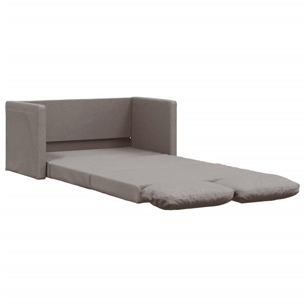Bodensofa, Boden Sofa, Bodencouch, Bodensofa mit Schlaffunktion, Bodensofa Klappbar, Stoff, Taupe, vidaXL, 4