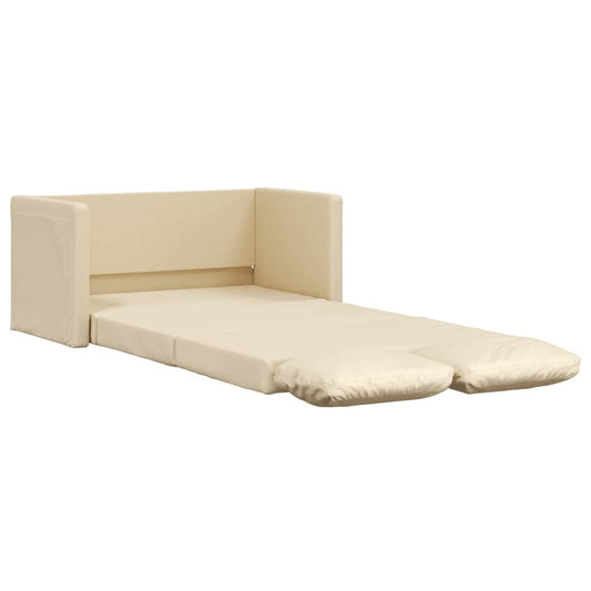 Bodensofa, Boden Sofa, Bodencouch, Bodensofa mit Schlaffunktion, Bodensofa klappbar, Stoff, Creme, vidaXL, 2
