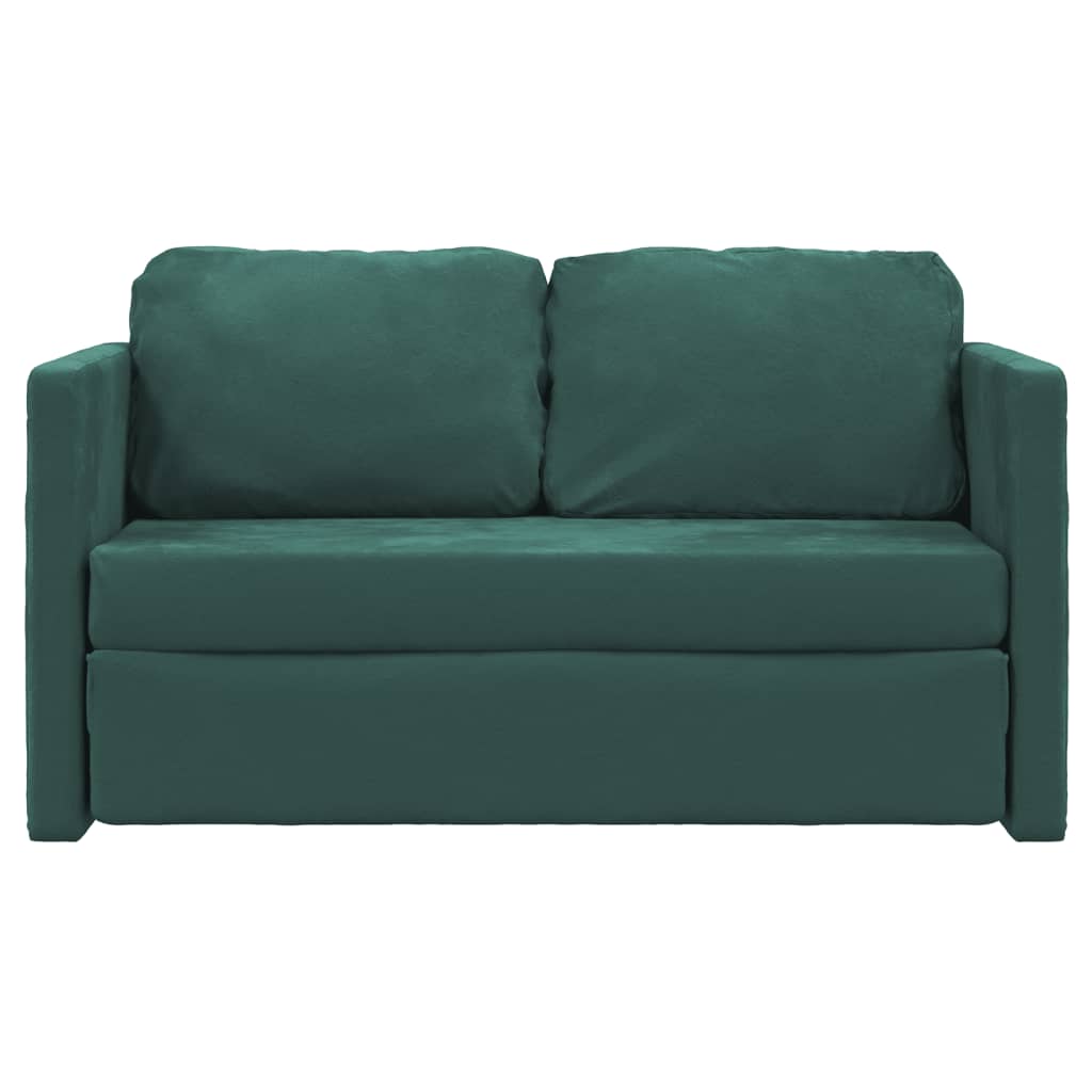 Bodensofa, Boden sofa, Bodencouch, Bodensofa mit Schlaffunktion, Bodensofa klappbar, Samt, Dunkelgrün, vidaXL, 3