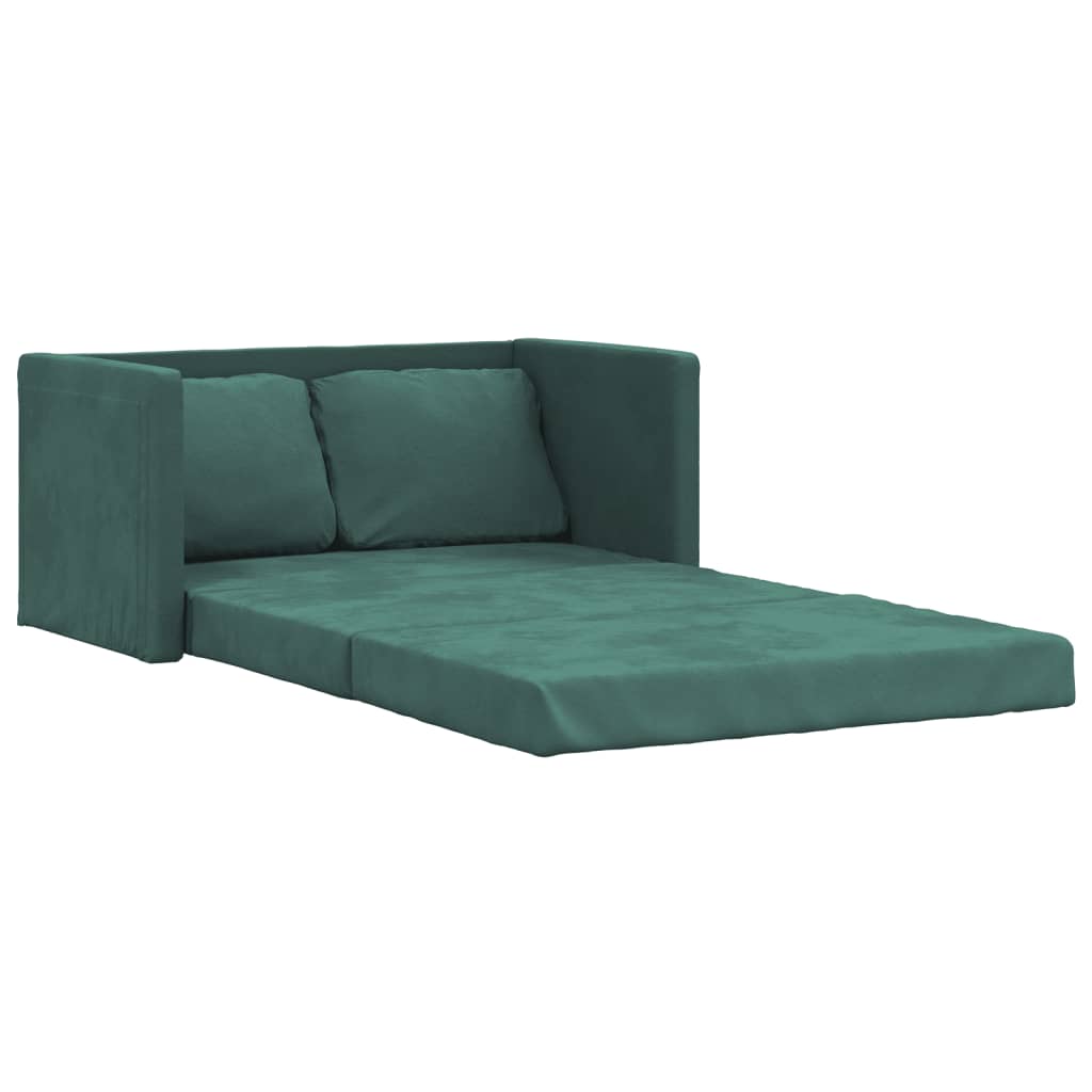 Bodensofa, Boden sofa, Bodencouch, Bodensofa mit Schlaffunktion, Bodensofa klappbar, Samt, Dunkelgrün, vidaXL, 4