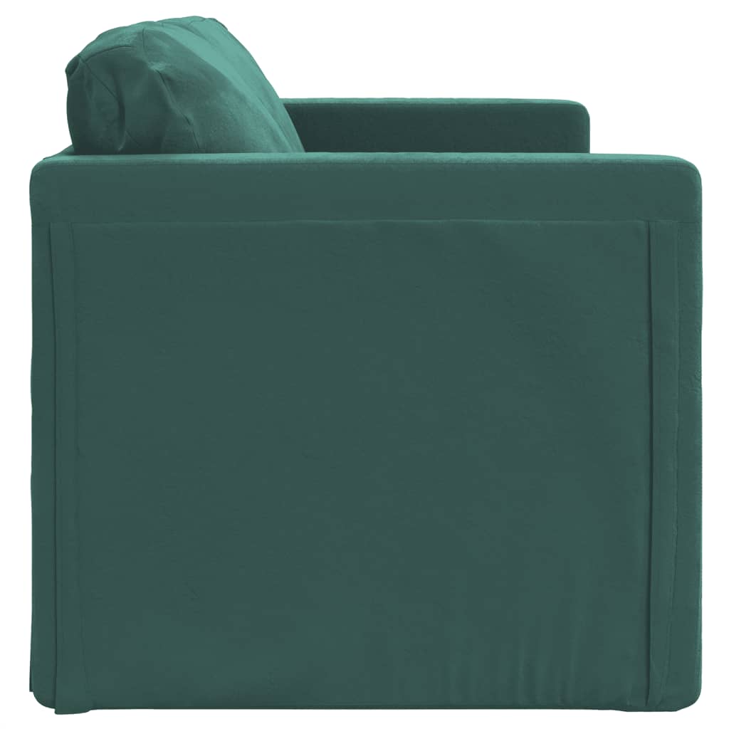 Bodensofa, Boden sofa, Bodencouch, Bodensofa mit Schlaffunktion, Bodensofa klappbar, Samt, Dunkelgrün, vidaXL, 5